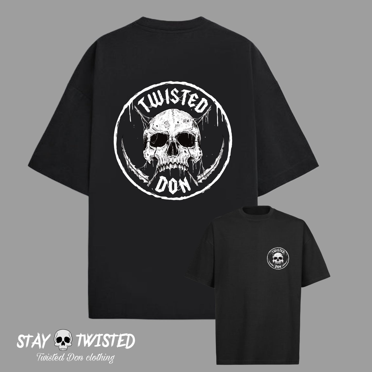 ‘Twisted Don’ Oversized logo T-shirt