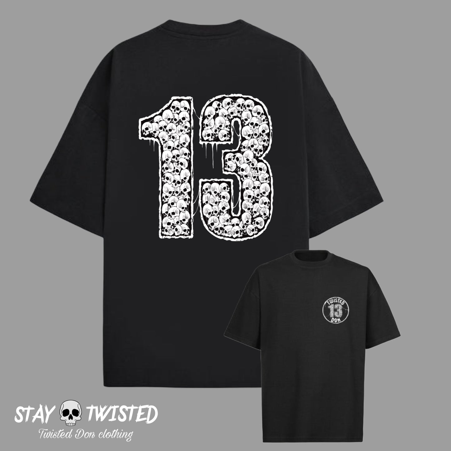 ‘SKULL 13’ Oversized T-shirt