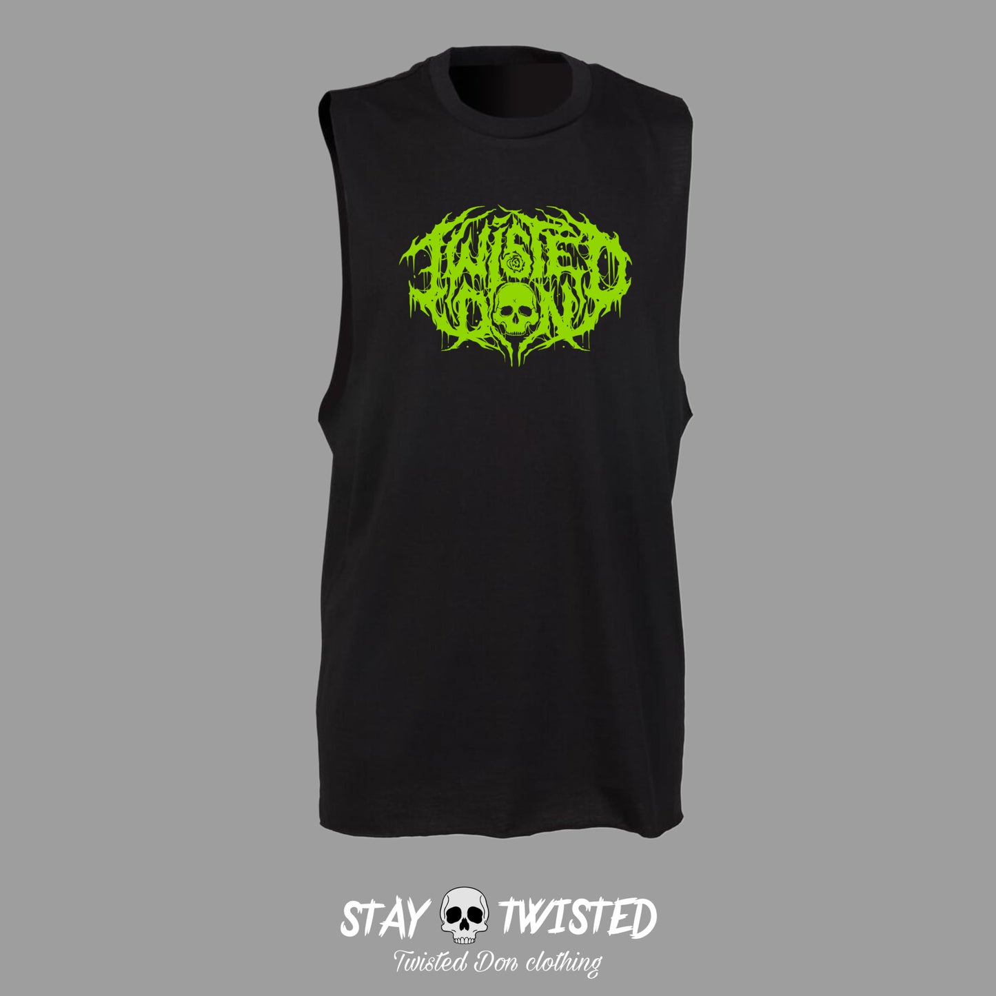 ‘TD DEATH METAL’ Green Logo Tank Top
