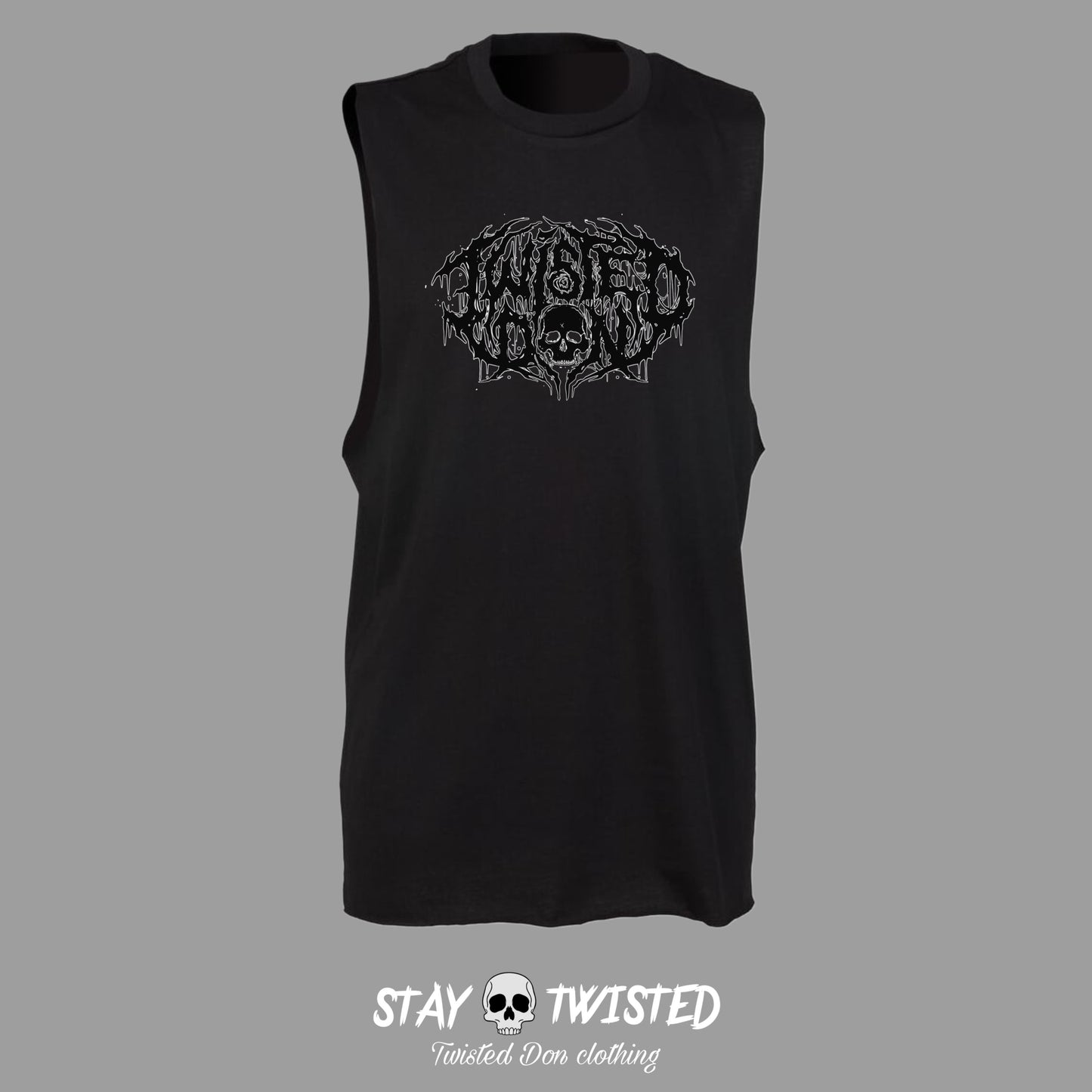 ‘TD DEATH METAL’ B&W Logo Tank Top