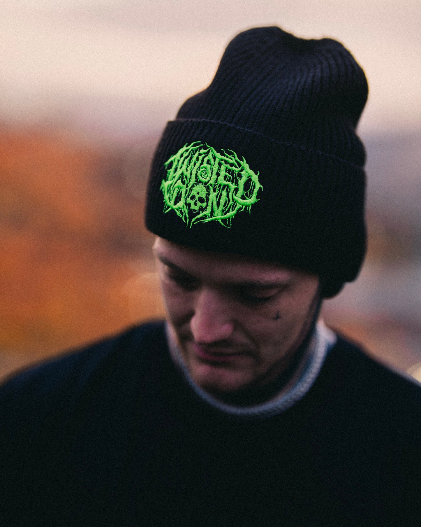 DEATH METAL BEANIE - Neon Green