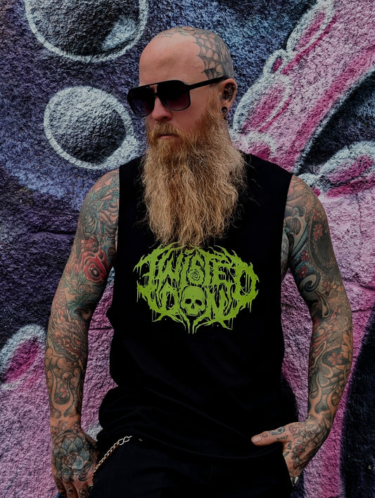 ‘TD DEATH METAL’ Green Logo Tank Top