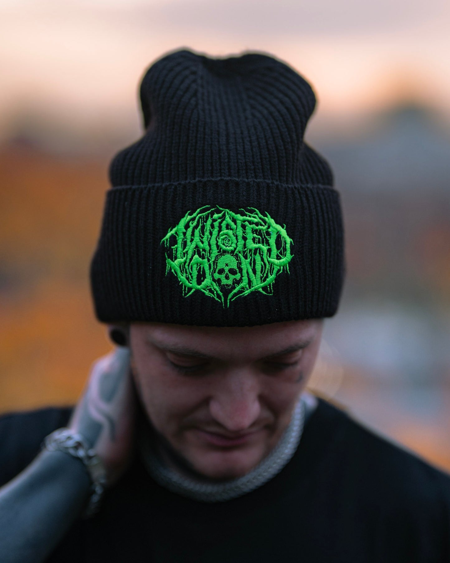 DEATH METAL BEANIE - Neon Green