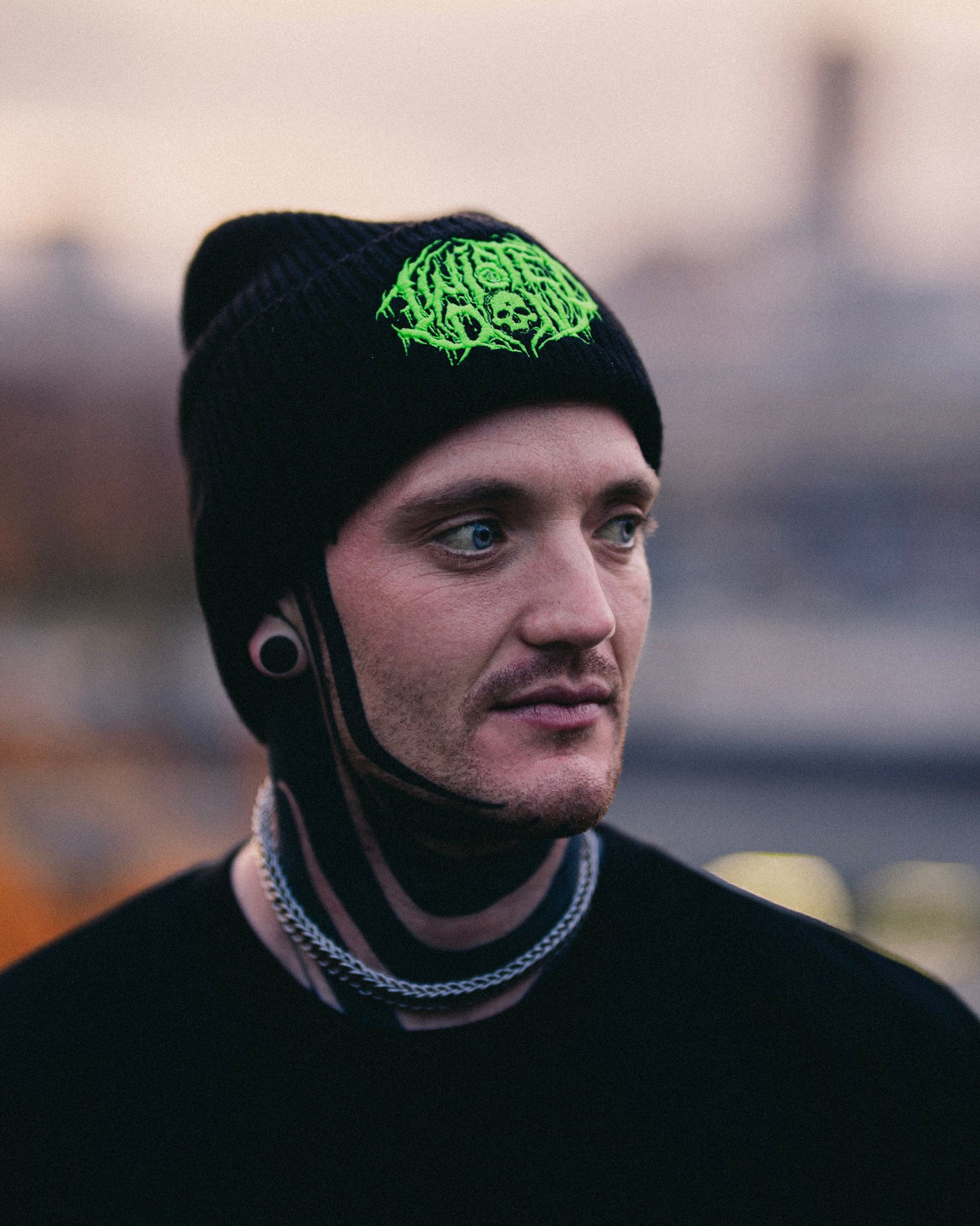 DEATH METAL BEANIE - Neon Green