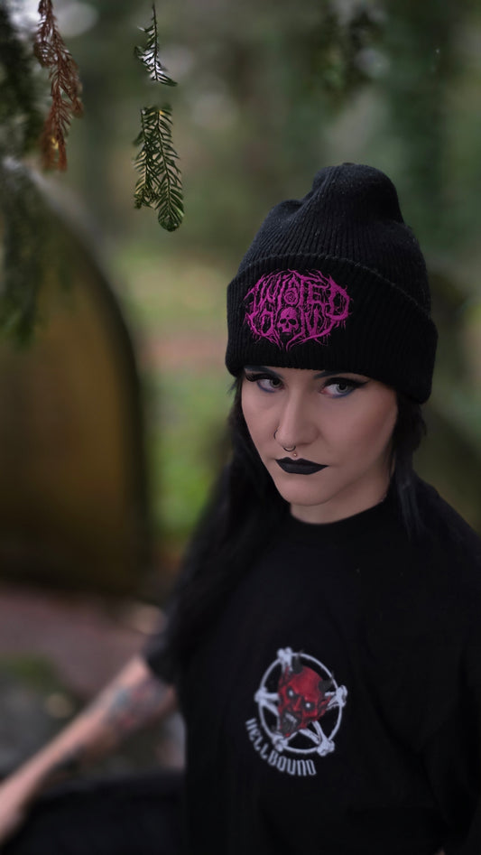 DEATH METAL BEANIE - Neon Purple