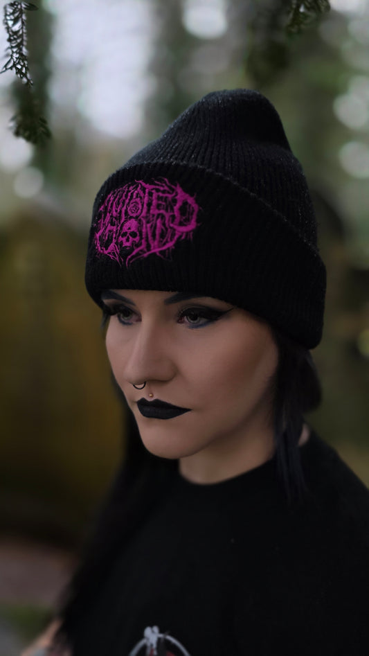 DEATH METAL BEANIE - Neon Purple